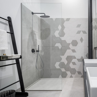 Baño con bonitos acabados