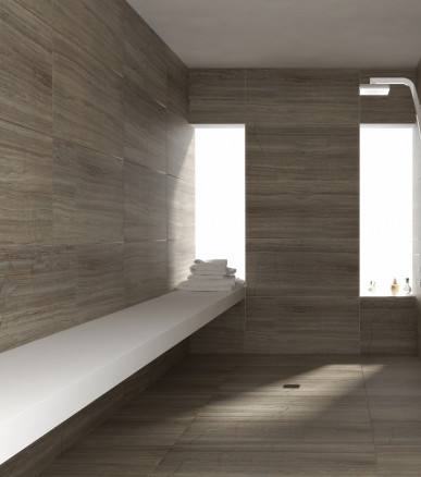 Baño reformado con laminas impermeables