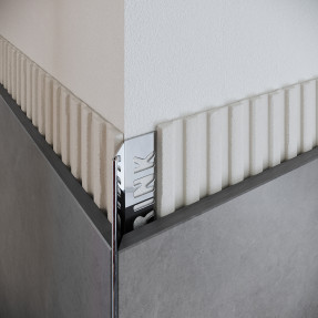 Colocación Eurocanto 135S Inox Brillo para cerámica canto bisel