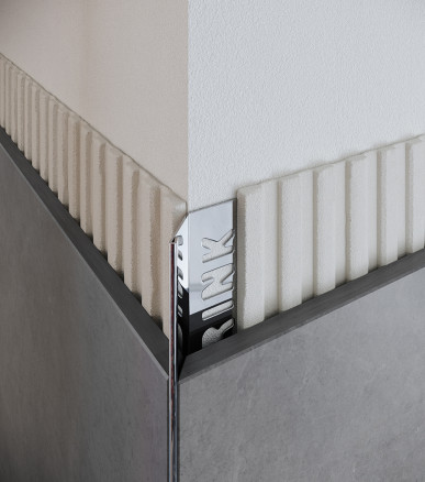 Colocación Eurocanto 135S Inox Brillo para cerámica canto bisel